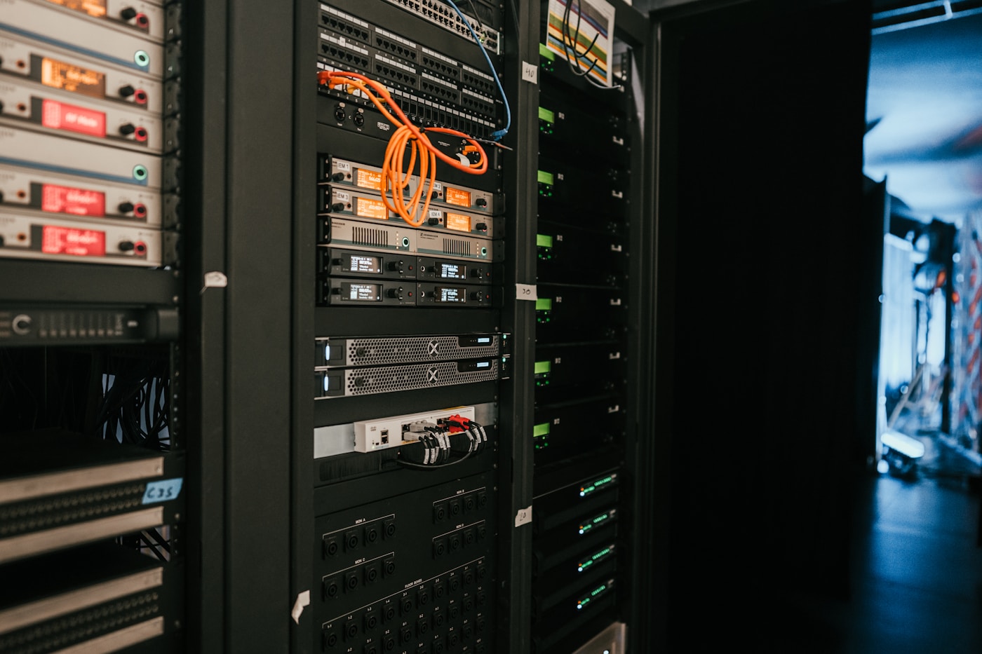 Rack server e infrastruttura dati connessa